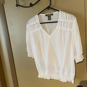 White textured blouse, size M